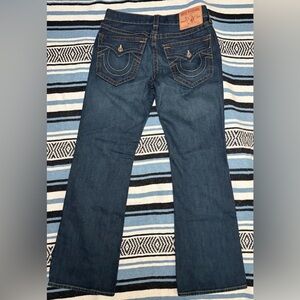 True Religion Jeans Billy Boot Cut Sz 32 Dark Blue Exc Condition